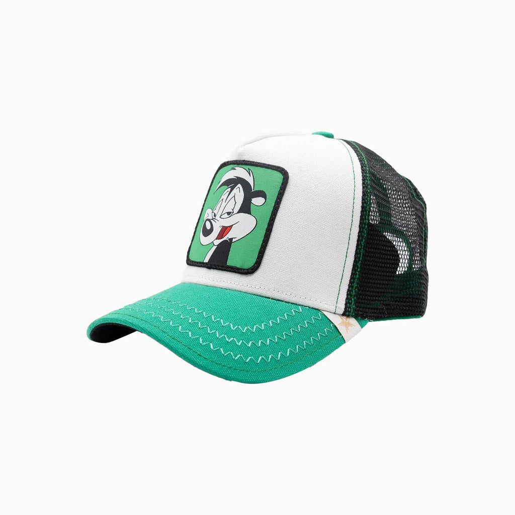 La Casquette Trucker Dessin Animé Vert Blanc Noir