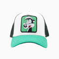 La Casquette Trucker Dessin Animé Vert Blanc Noir