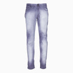 Pantalon en jean sergé Caspian pour homme avec effet délavé à la main