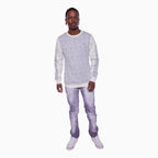 Pantalon en jean sergé Caspian pour homme avec effet délavé à la main