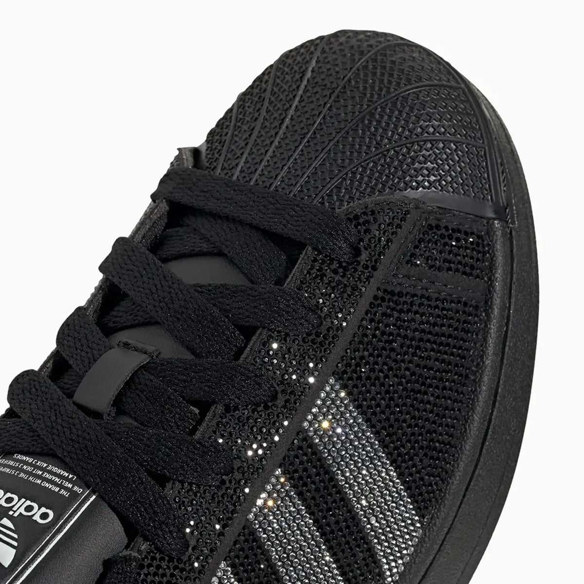 Superstar II pour femme "Rhinestone Black Silver"