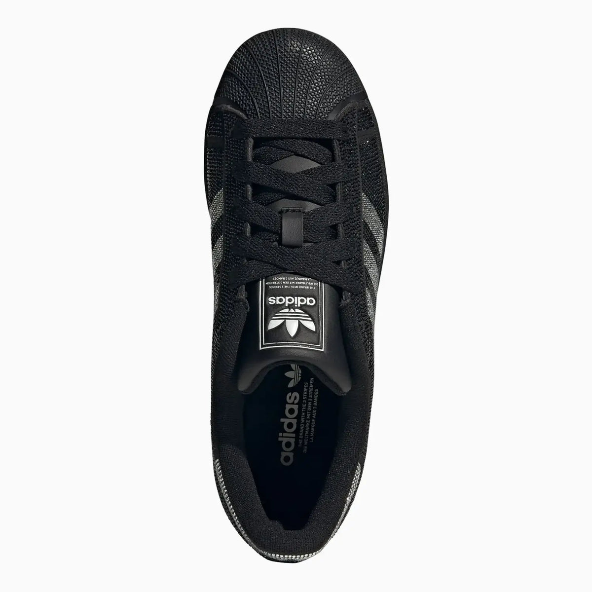 Superstar II pour femme "Rhinestone Black Silver"