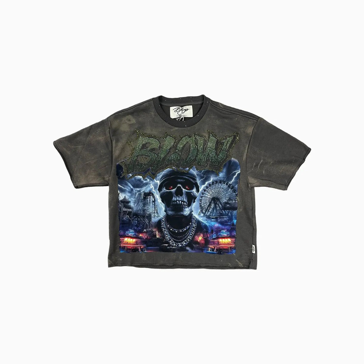 Men's Blow F Terry Cropped T-Shirt