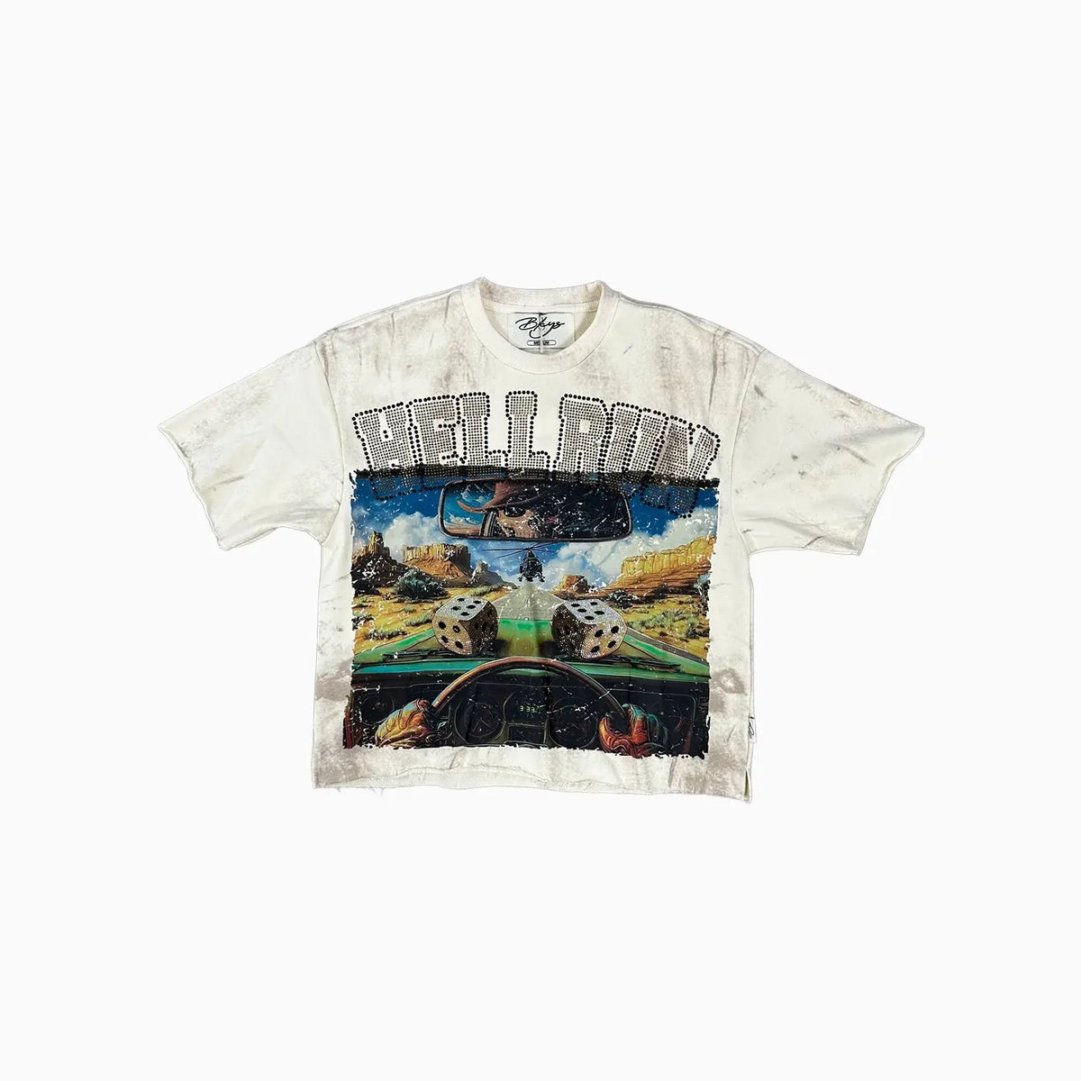 Men's Hell Run F Terry Cropped T-Shirt