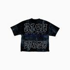 T-shirt court en tissu éponge "Rich Til Death" pour homme