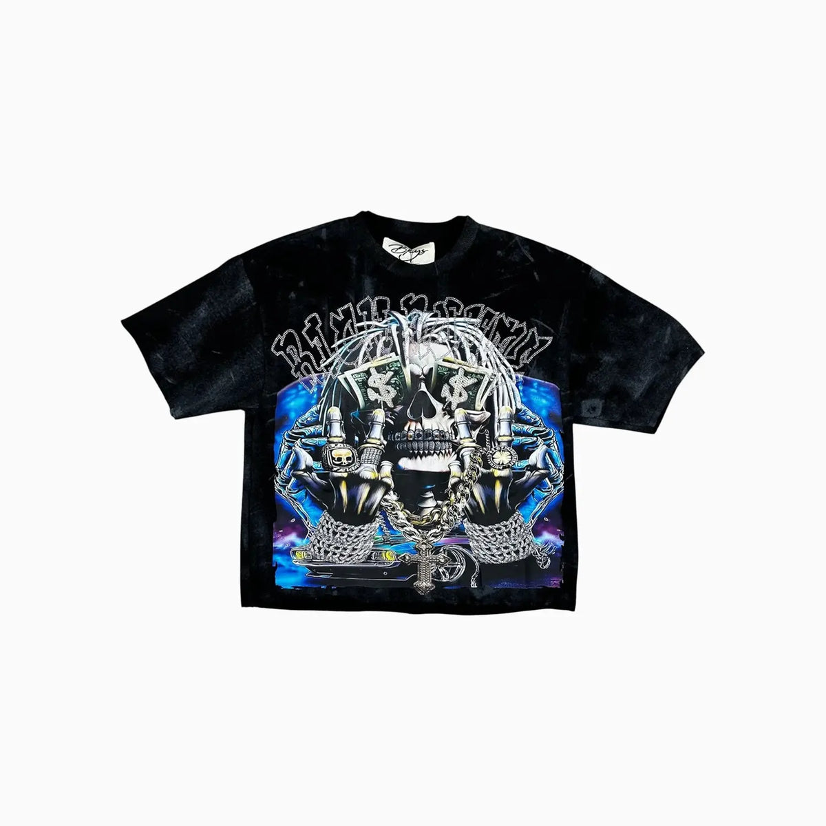 Men's Rich Til Death F Terry Cropped T-Shirt