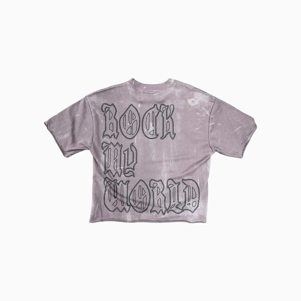 Men's Rock My World F Terry Cropped T-Shirt