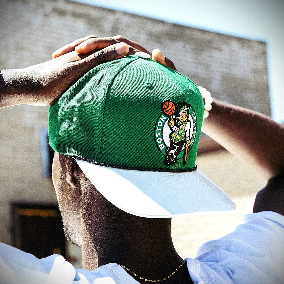 Breyer's Buck 50 Boston Celtics Hat With Leather Visor
