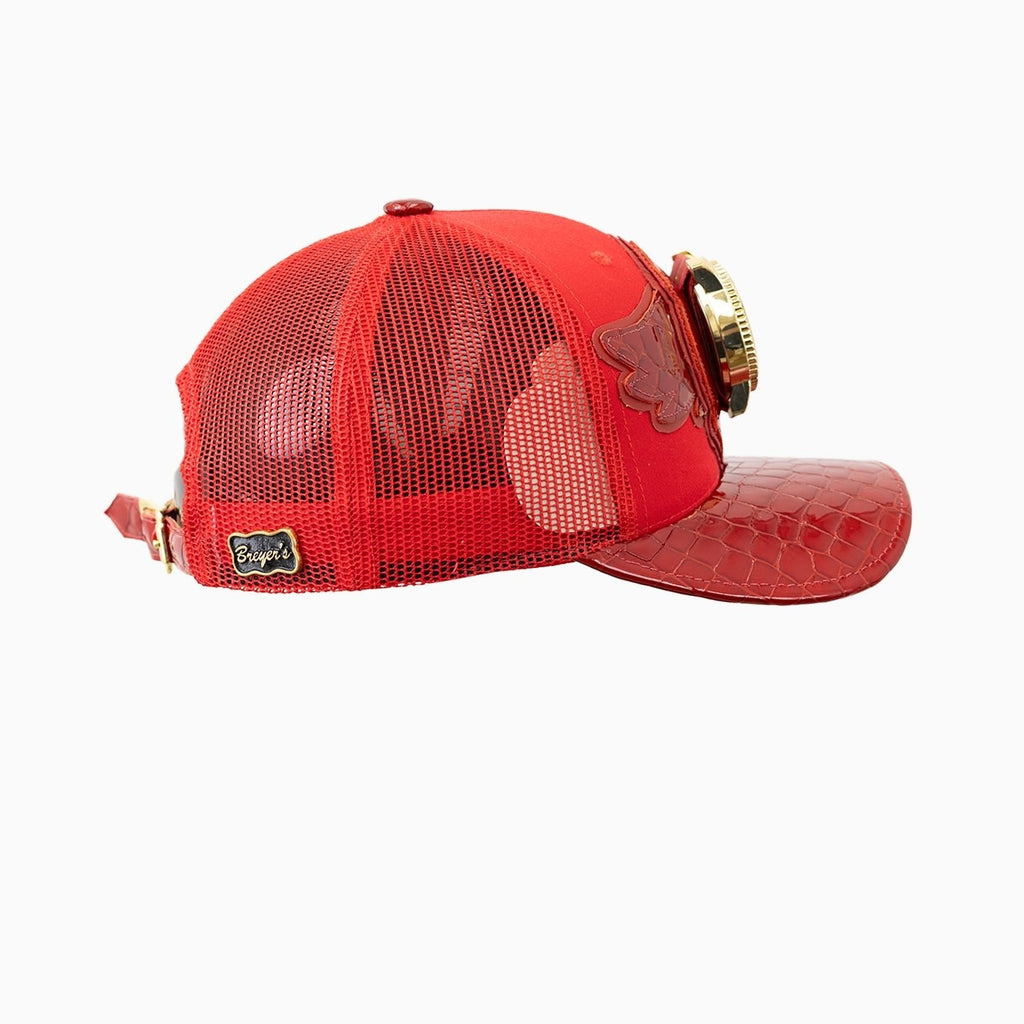 Gorra camionera de lana Buck 50 con visera de cuero Breyer