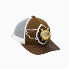 Casquette de routier en laine Buck 50 Breyer avec visière en cuir