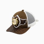 Casquette de routier en laine Buck 50 Breyer avec visière en cuir