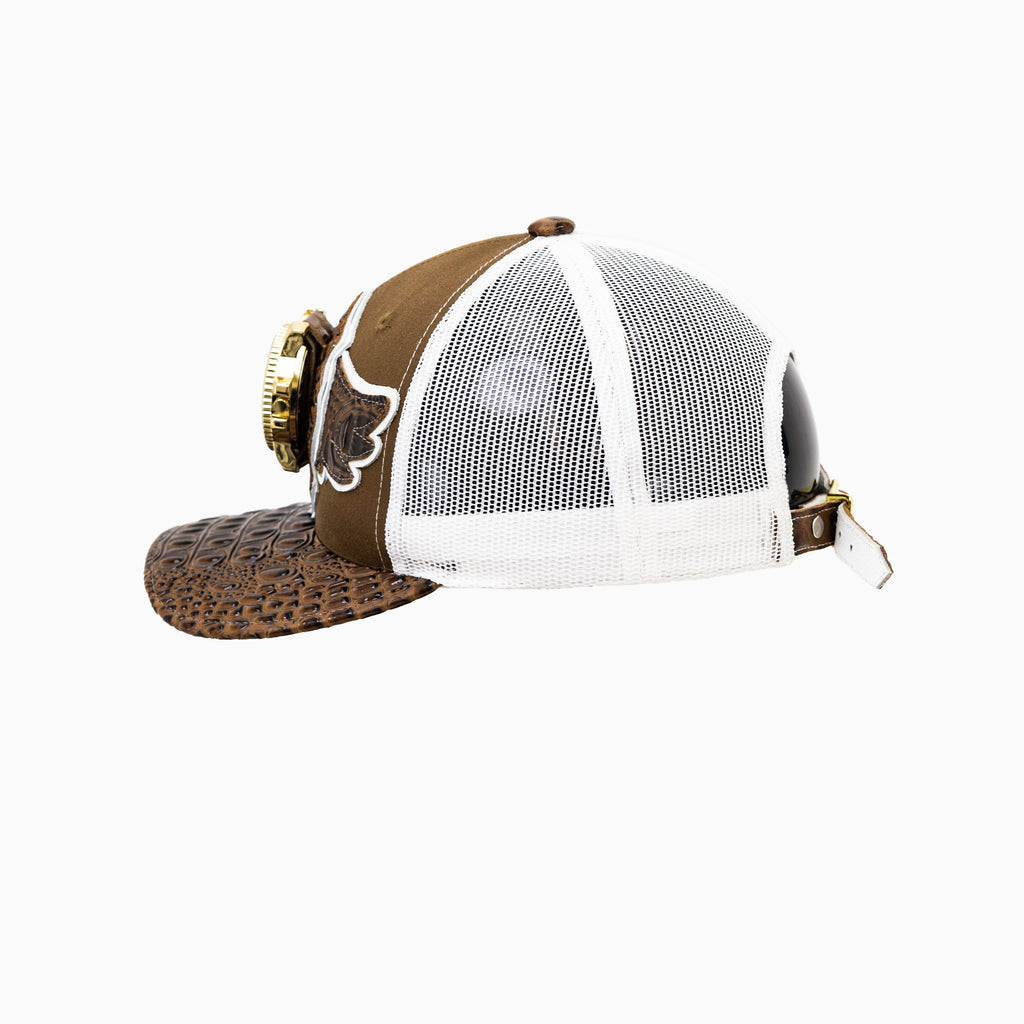Casquette de routier en laine Buck 50 Breyer avec visière en cuir