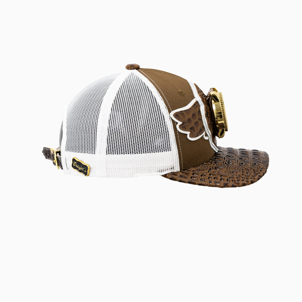 Casquette de routier en laine Buck 50 Breyer avec visière en cuir