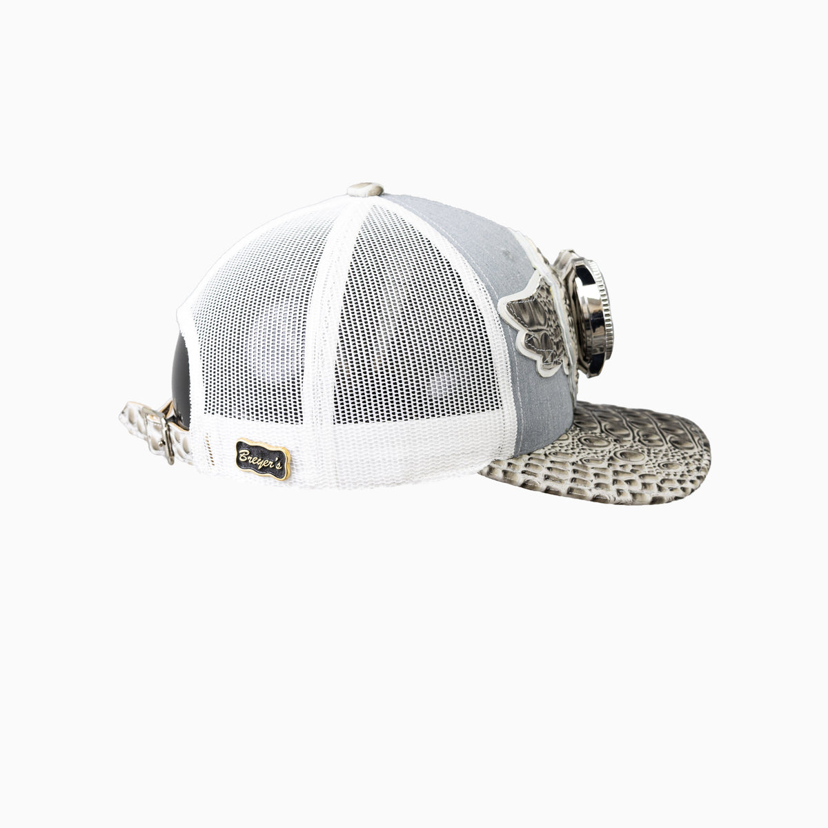 Gorra camionera de lana Buck 50 con visera de cuero Breyer