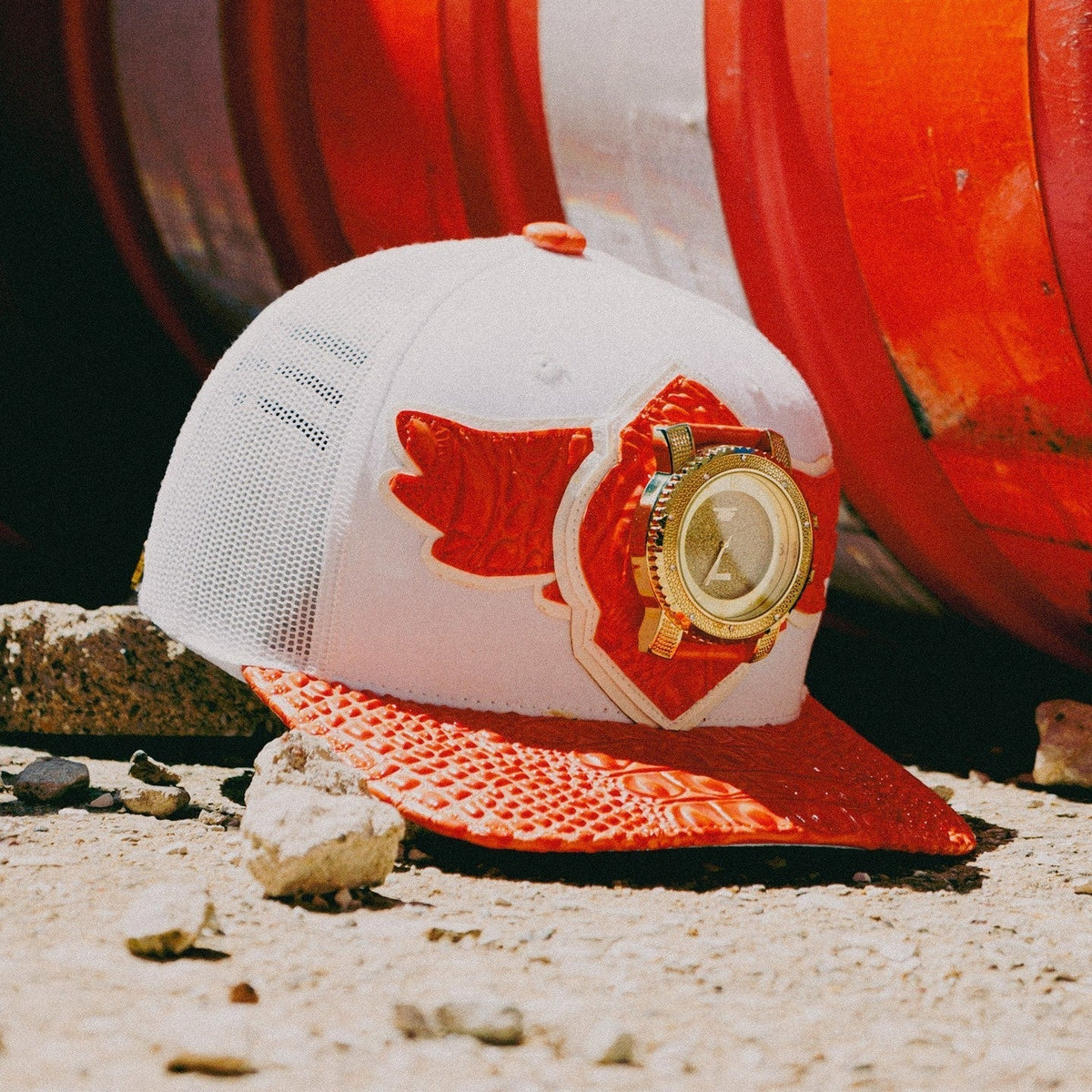 Gorra camionera de lana Buck 50 con visera de cuero Breyer