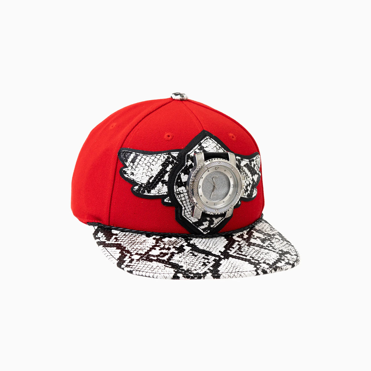 Gorro de lana Buck 50 de Breyer con visera de imitación de piel de serpiente