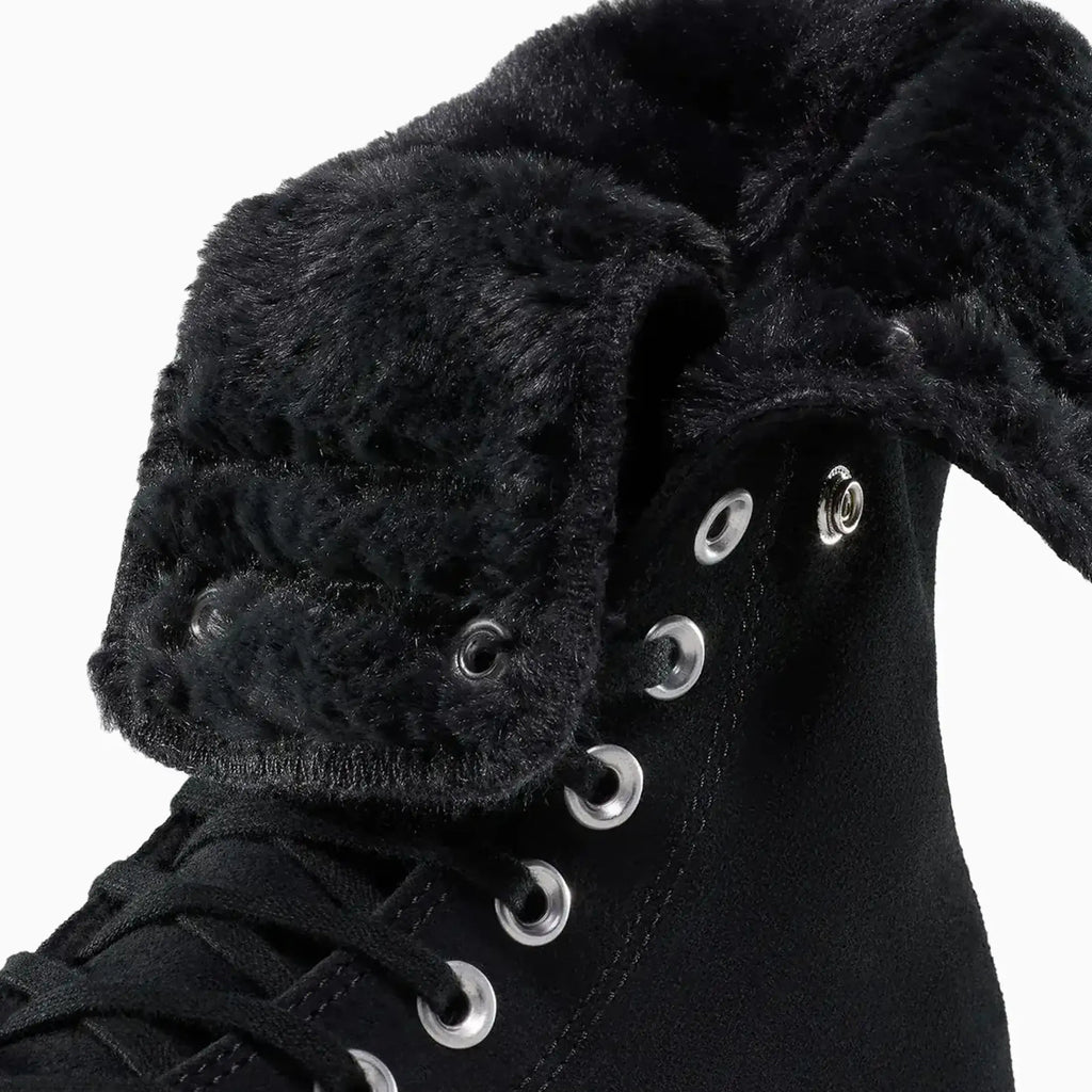 Women's All Star Fold Over Lift X-Hi Faux Fur