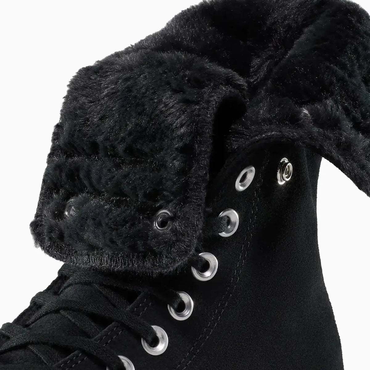 Women's All Star Fold Over Lift X-Hi Faux Fur
