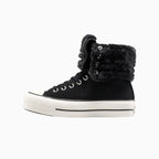Women's All Star Fold Over Lift X-Hi Faux Fur