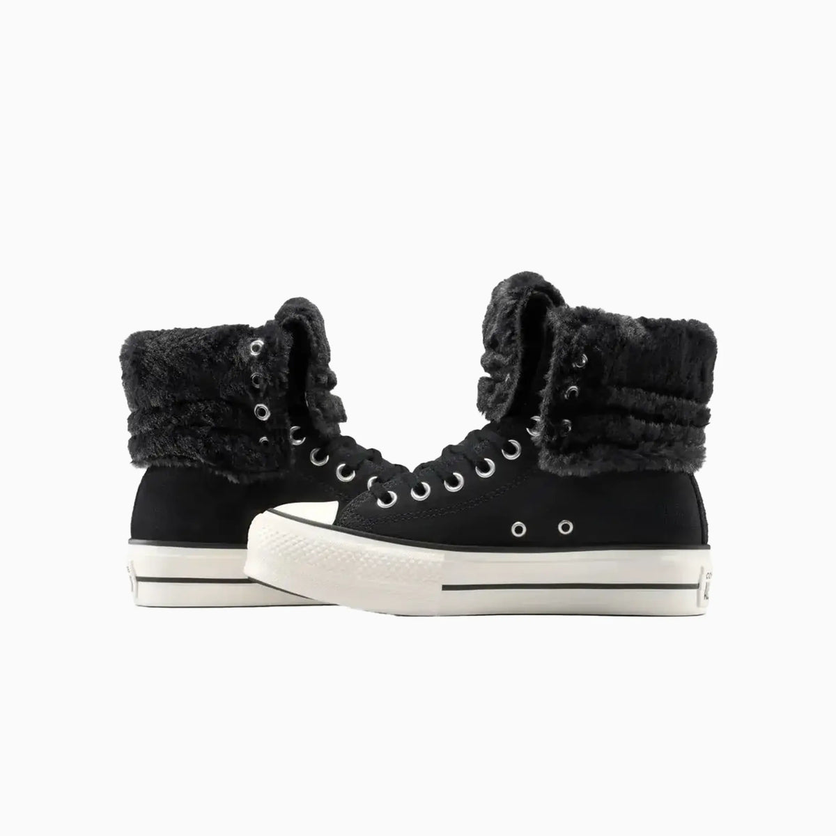 Women's All Star Fold Over Lift X-Hi Faux Fur