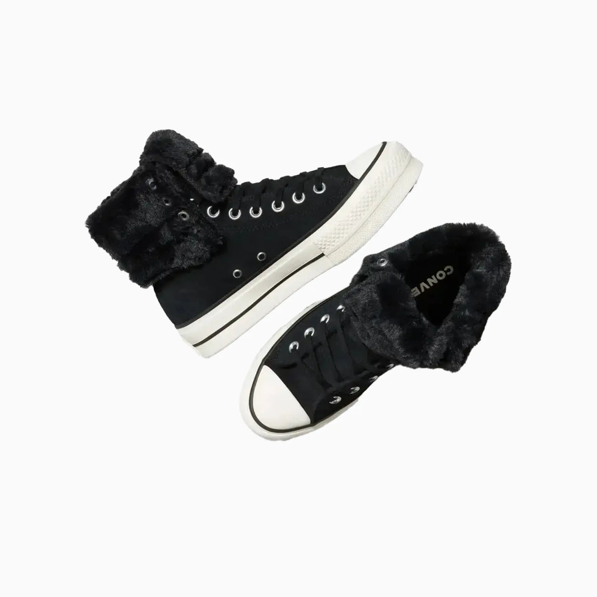 Women's All Star Fold Over Lift X-Hi Faux Fur