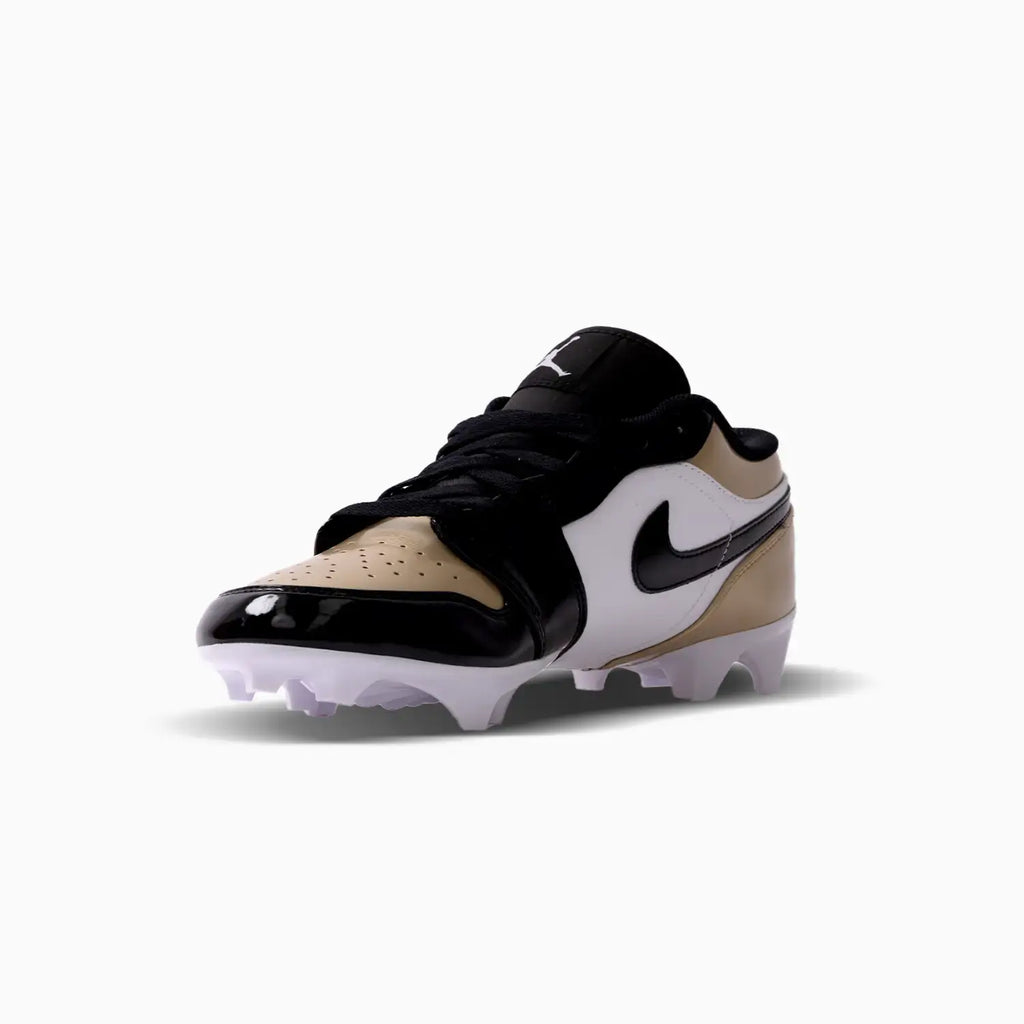 Men's Jordan 1 Low TD Football Cleat 'Metallic Gold Black'