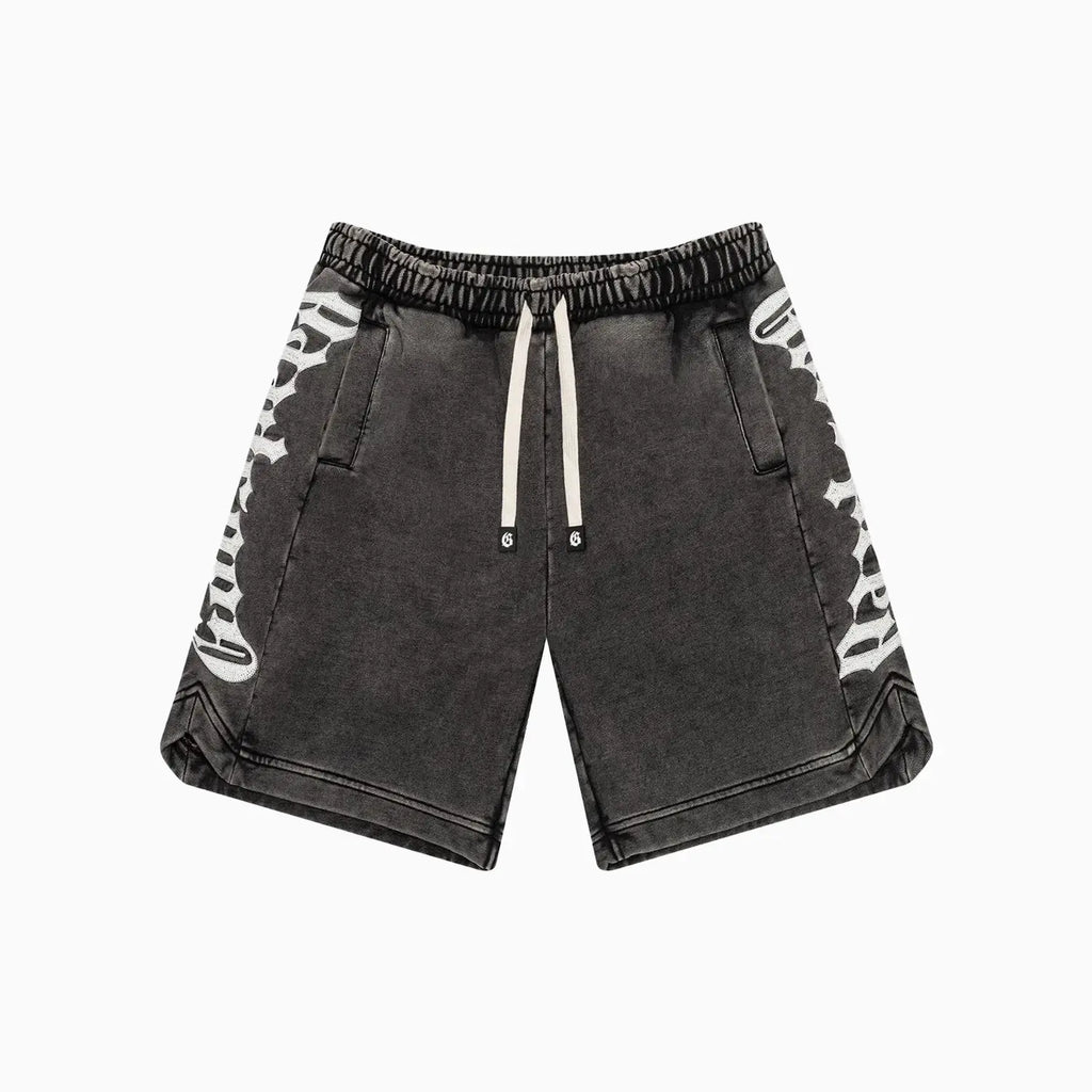 Shorts délavés anthracite Courtside pour homme
