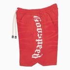Short tie-dye rouge pour homme
