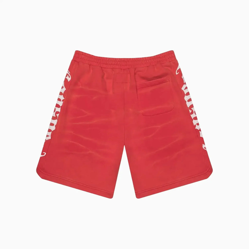 Short tie-dye rouge pour homme
