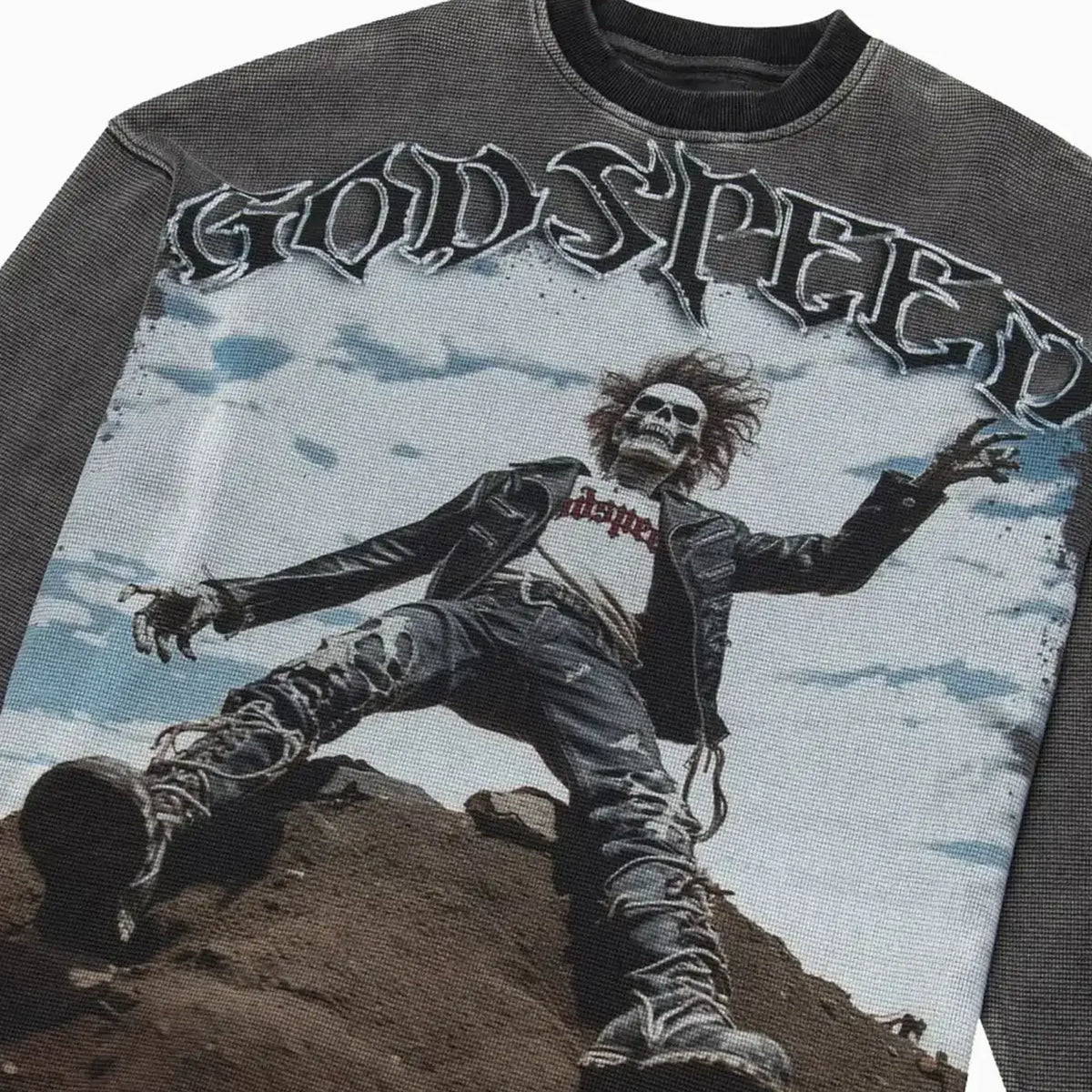 Men's Rocker Thermal Grey Wash Sweatshirt