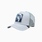 Gorra Trucker Gris Claro con Lobo de Luna Llena