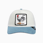 Denim Rooster Trucker Hat