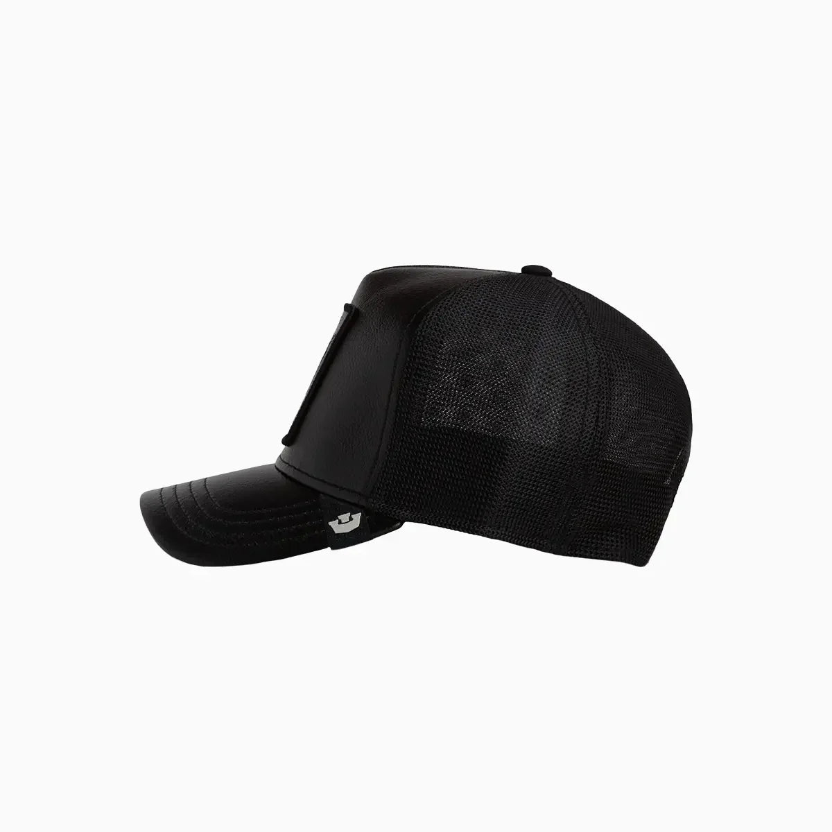 Casquette de camionneur en similicuir (effet peau de mouton)