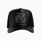 Casquette de camionneur en similicuir (effet peau de mouton)