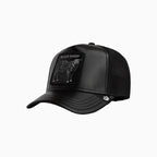 Casquette de camionneur en similicuir (effet peau de mouton)