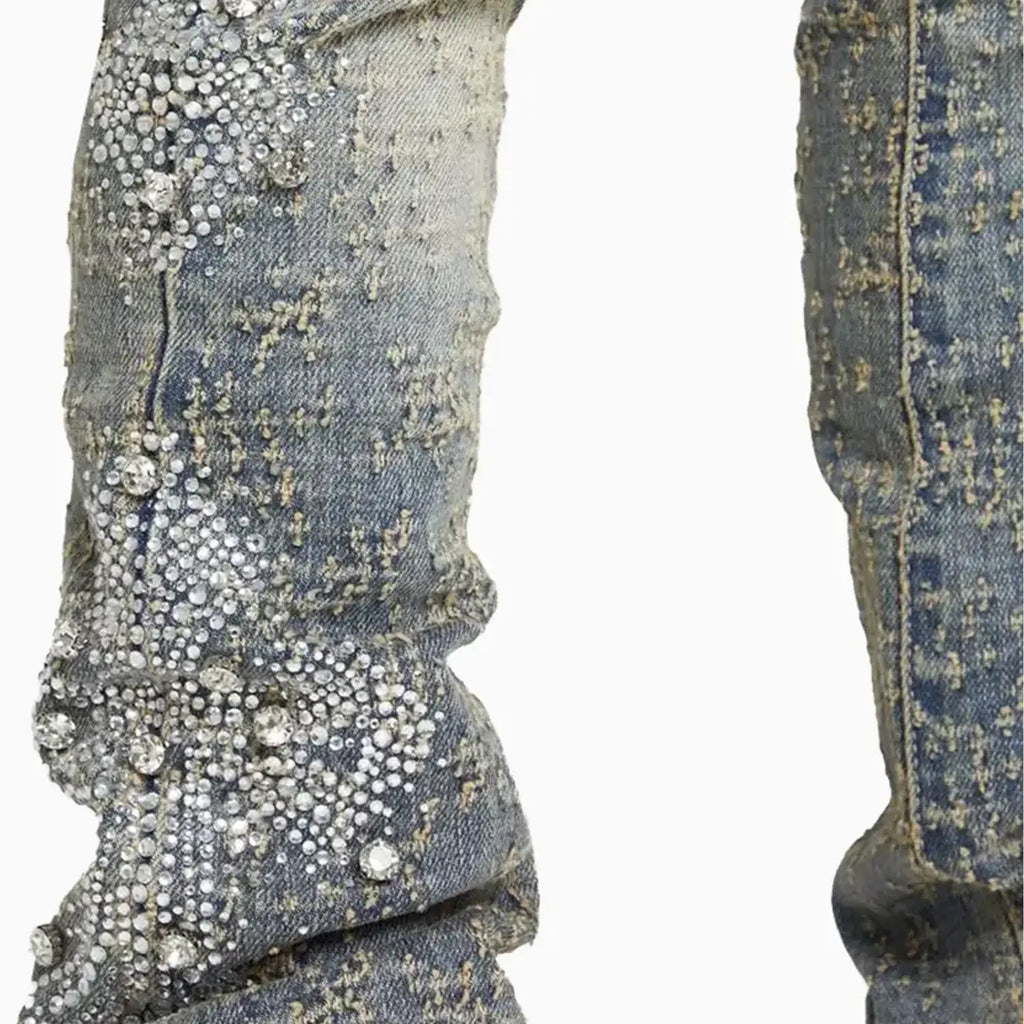 Kid's Distressed Cross Denim Pant