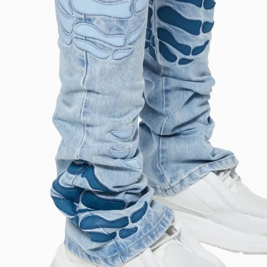 Pantalón vaquero Hell Dragger aguamarina para hombre
