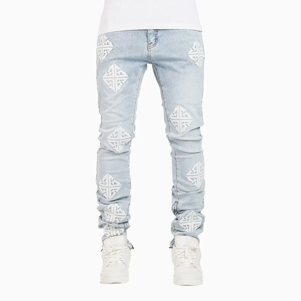 Men's Aqua Blue Icon Denim V2 Pant