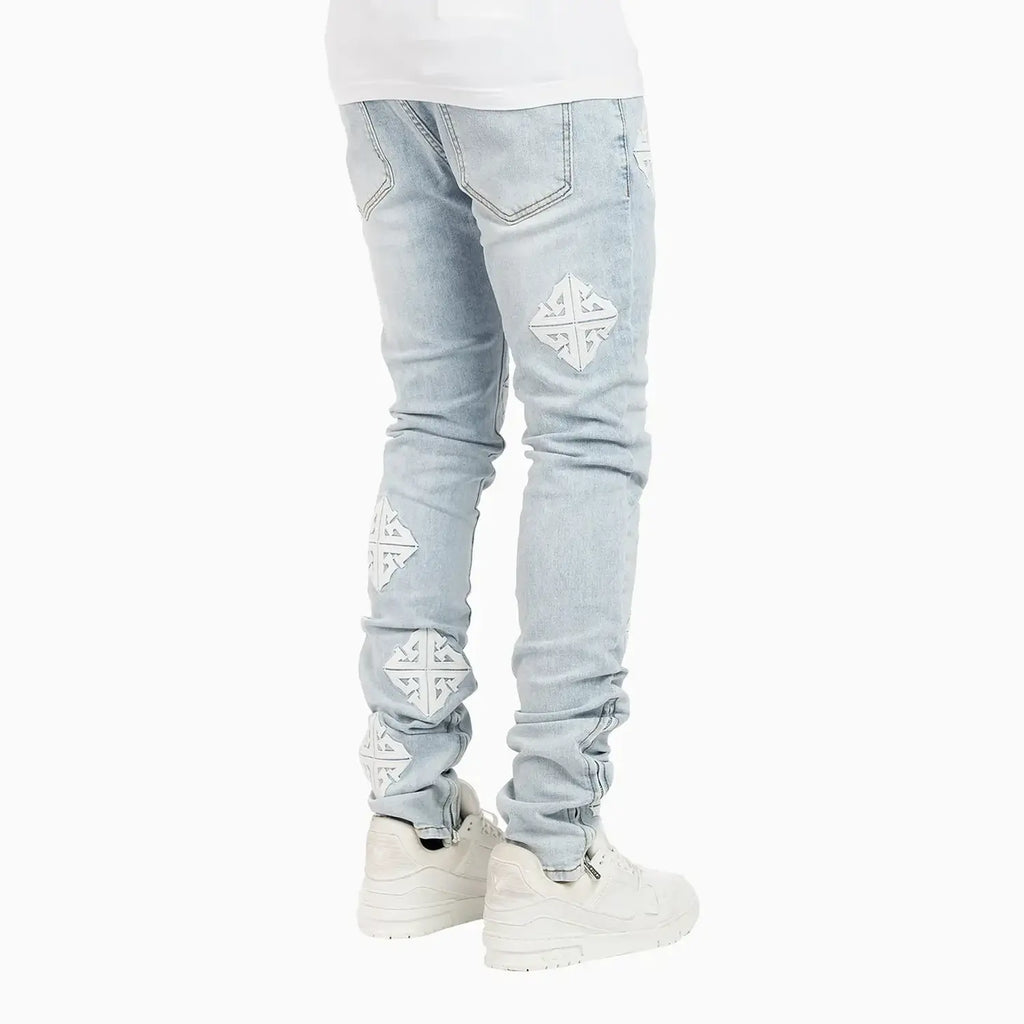 Men's Aqua Blue Icon Denim V2 Pant