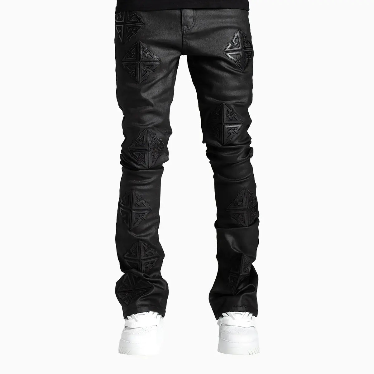 Men's Obsidian Black Icon Stacked Denim Pant