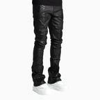 Pantalones de mezclilla apilados Obsidian Black Icon para hombre