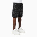 Men's Obsidian Black Stars Denim Shorts