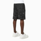 Men's Obsidian Black Stars Denim Shorts