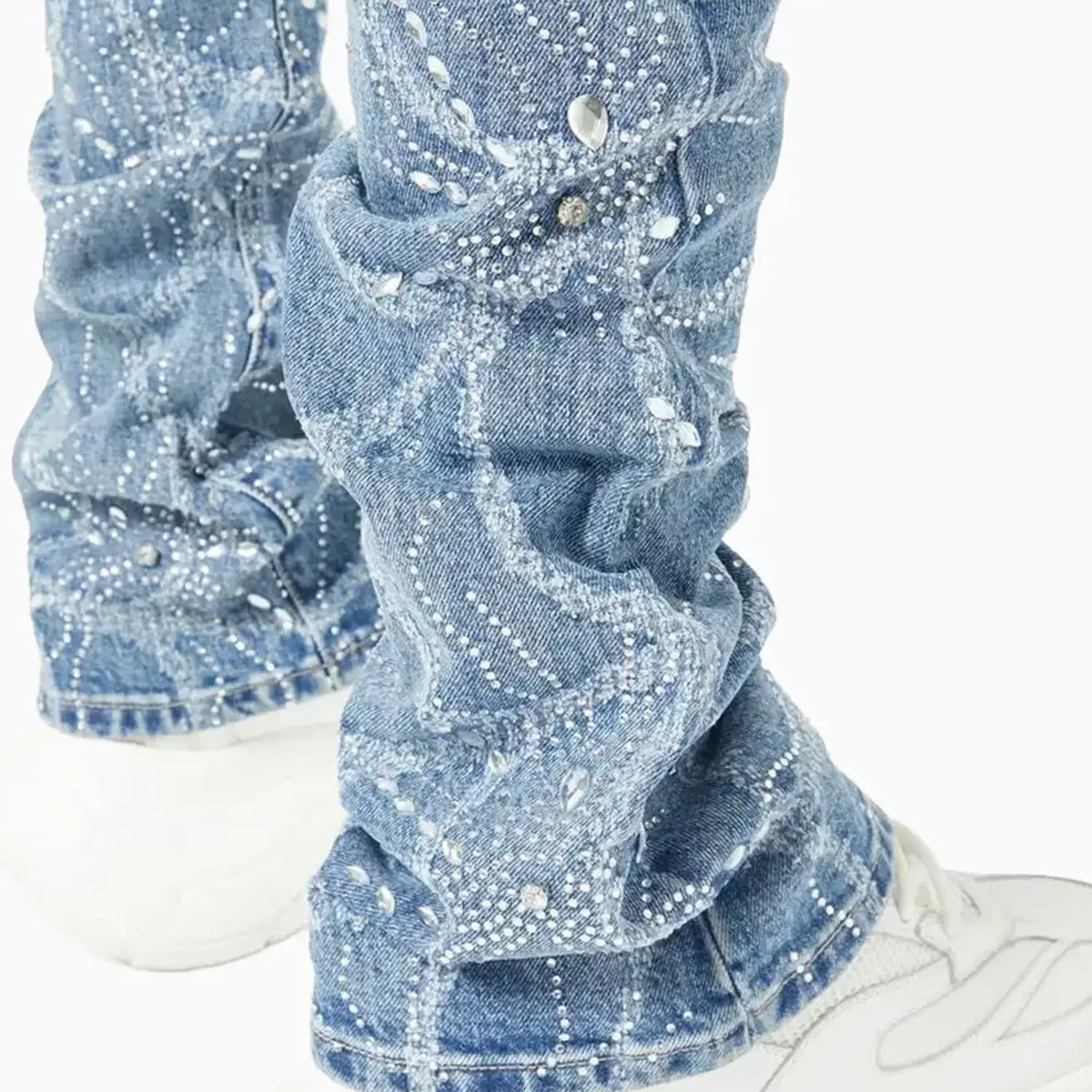 Men's Steel Blue Spider Denim Pant