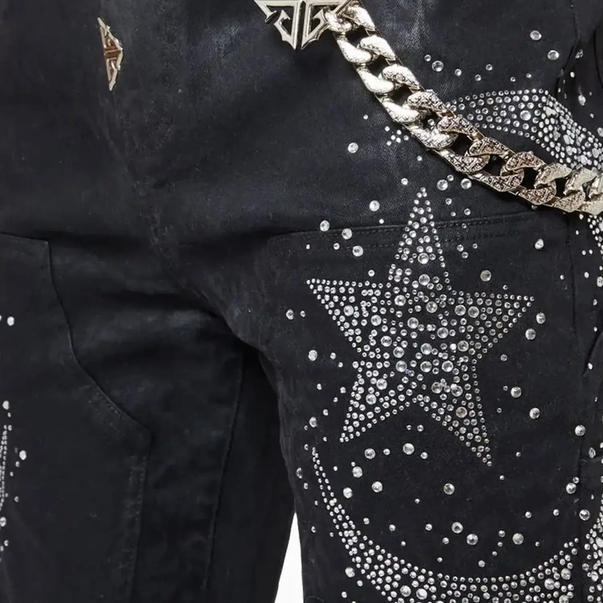 Men's Waxed Calligraphy Denim Pant