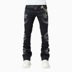 Men's Waxed Calligraphy Denim Pant