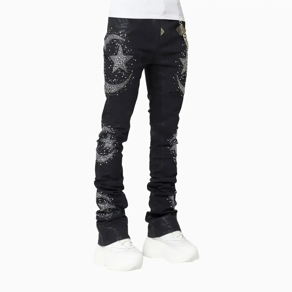 Men's Waxed Calligraphy Denim Pant