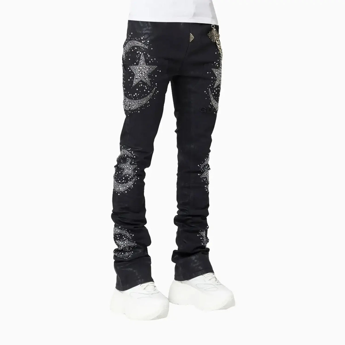 Men's Waxed Calligraphy Denim Pant