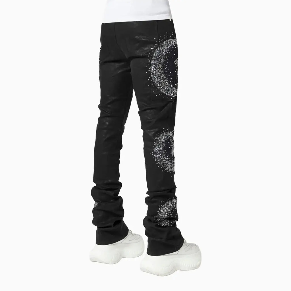 Men's Waxed Calligraphy Denim Pant