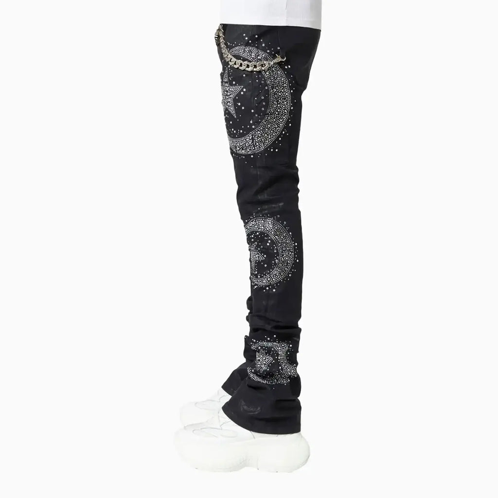 Men's Waxed Calligraphy Denim Pant